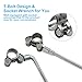 HARSKIYER 6 Pcs T Bolt Hose Clamp, 17-19mm 304 Stainless Steel Adjustable Tube Clamps, Heavy Duty Turbo Pipe Clamps with Socket Wrench for Industrial, Automotive