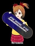  Anime Girl Skater Skateboard Journal Notebook: Lined 8,5x11 120 Pages Notebook ,Cute Anime Girl Diary or Notepad for Sketching and Writing ,Gift for All Anime Lovers