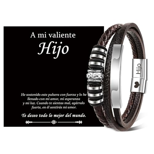 YOGRASS Pulseras para Hijo, Regalos para Hijo, Regalo de Hijo de Mamá, Regalo de Cumpleaños,...