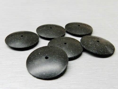 Silicone Polishing Wheels Knife Edge Black Medium for Jewelry Polishing Made in Germany Pack 10 by JTS