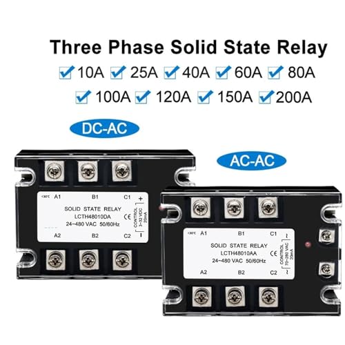 Relais statique triphasé SSR 150A DC-AC commande CC 380VAC - 4