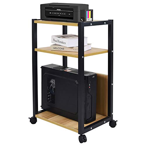 最安値 パソコンワゴン Cpuワゴン Pcワゴン 3段 サイドワゴン 複合機ラック キャスター付き Pc本体収納 デスク周辺収納 オフィス収納の価格比較