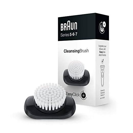 Braun EasyClick Gesichtsreinigungsbürsten-Aufsatz für Rasierer Herren, kompatibel mit Series 5, 6 und 7 Elektrorasierer (Rasierer Modelle ab 2020)