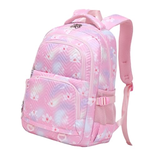 Sac à dos école primaire grand format rose bohème pour la rentrée des classes