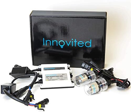 Innovited 55W AC HID bundle with (1 Pair) Slim Ballast and (1 Pair) Xenon bulb H11 H9 H8 6000K (Diamond White)