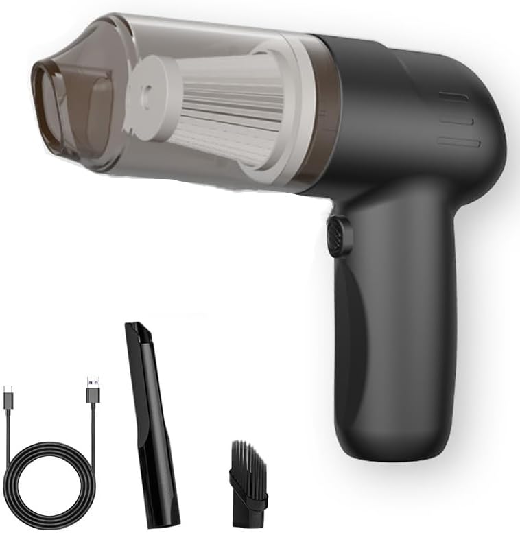 Car Vacuum for Land Rover Discovery Sport 2014–2025, Cordless Handheld Vacuum with USB Rechargeable Battery Compact Car Cleaning Tool Crevice Nozzle and Brush Attachment
