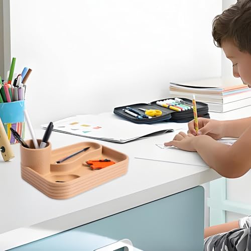 Rangement de bureau modulaire pot à crayons et trieur de papeterie multi-niveaux pour table - 5