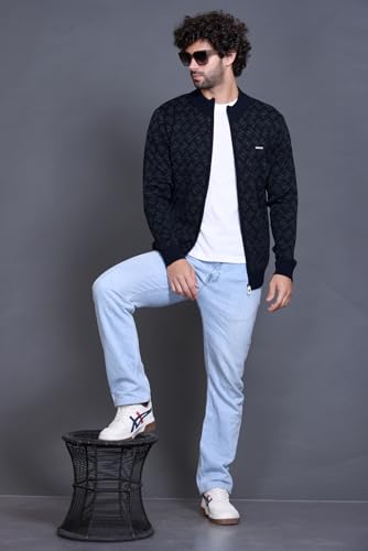 Image of GODFREY Full Sleeve Zipper Sweater for Man Winter Wear -Mens Woolen Sweaters Turtle Neck