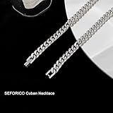 SEFORICO Mens Necklace - Cuban Chain Necklace for Men Silver Plated Jewellery Birthday Gifts for Men Sturdy Non-Tarnish - 10mm, 18" 20" 22" 24" Hip Hop Necklaces for Teen Boys (with gifts box) - Image 5