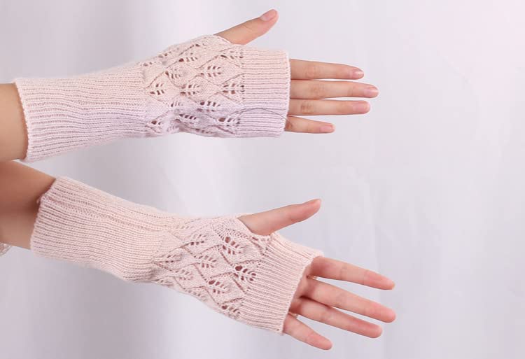 Winter Armstulpen Für Damen - Fingerlose Handschuhe Mit Daumenloch