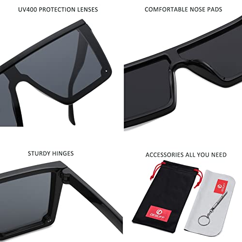 Debuff Toddler Sunglasses Kids Flat Top Shield Shades For Girls Boys (Leopard Frame, Brown Gradient Lens) #TOP5