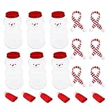 🥤 Vielseitig: Der saftflaschen fasst sowohl heiße als auch kalte Getränke (heiße Getränke sollten 60 °C nicht überschreiten) und kann auch als Behälter für Süßigkeiten, Kekse oder andere Kleinigkeiten verwendet werden. Der passende Strickschal und die Weihnachtsmannmütze ergeben eine süße Weihnachtsdekoration in Form eines Schneemanns