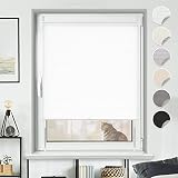 BondFree Plissee ohne Bohren Weiß 35x100cm(BXH) lichtdurchlässig & Blickdicht Faltrollos EasyFix Klemmrollo für Fenster & Tür