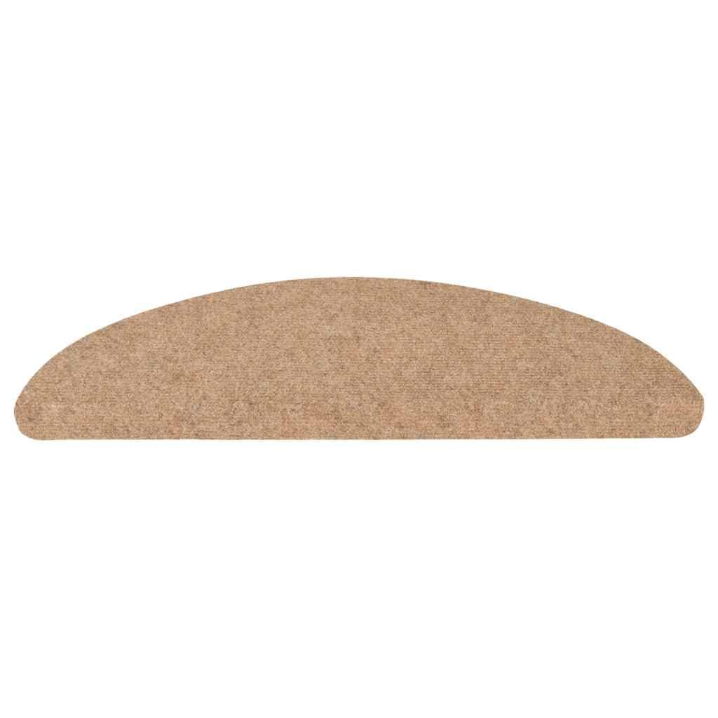 Samoprzylepna mata schodowa 30 sztuk beżowa 56x17x3 cm przesuwna