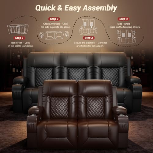 Luxury leather sofa set
