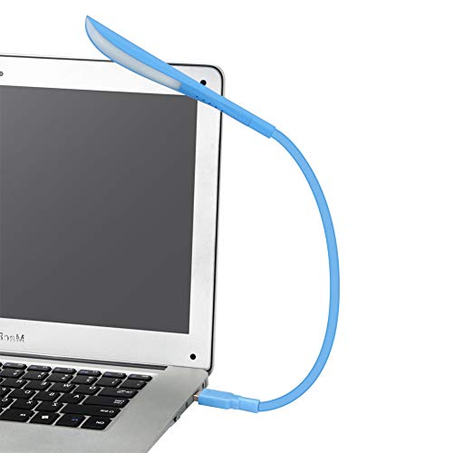 USB Light, BUBOSPER Premium 14 LED, 3 Brightness Setting Touch-Switch Laptop Light with Flexible Gooseneck (Blue)