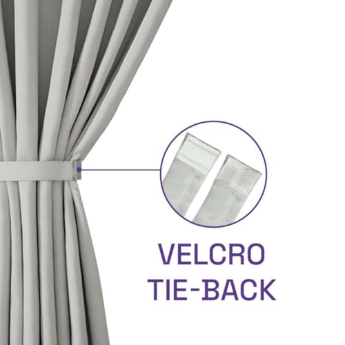Image of Wakefit Solid Blackout Window Curtains 5 Feet | Set of 2 | Upto 92% Room Darkening Faux Silk Drapes | Thermal Insulated & Noise Reducing Curtains for Living Room & Home Dcor | Agaya Grey