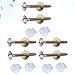 DOITOOL 6pcs Toilet Bolt Set Toilet Tank Screw Fixing Bolts Rubber Wc Tool for Easy Installation with Nuts and Washers