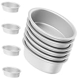 Cabilock Robuste Aluminiumlegierungsform Zum Backen 10 Stück Ovale Käsekuchenformen Antihaft-backform