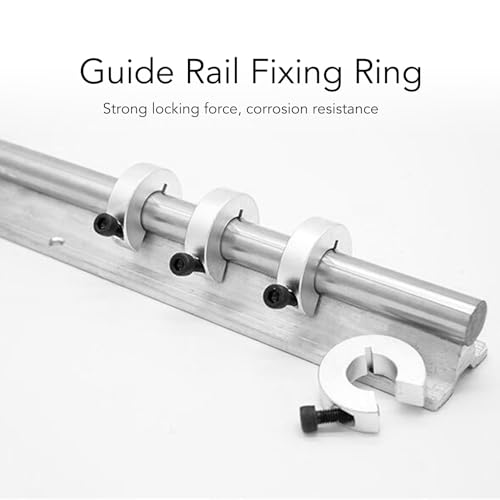 4Pcs Linear Rail Shaft Collars 12mm x 30mm x 10mm, Aluminum Alloy Limit Fixing Ring with M4 Screw for Shaft Fixation