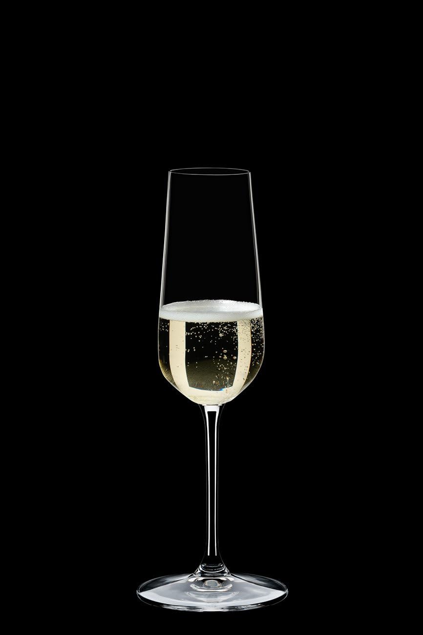 RIEDEL GRAPE Lot de 2 flûtes à champagne en cristal transparent, fabriquées à la machine