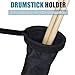 GLEAM Drum Practice Pad with Iron Drum Stand Set, 12-Inch Silent Practice Pad Kit with Drum Sticks, Drumstick Holder, Suitable for Beginners, Double Sided Black