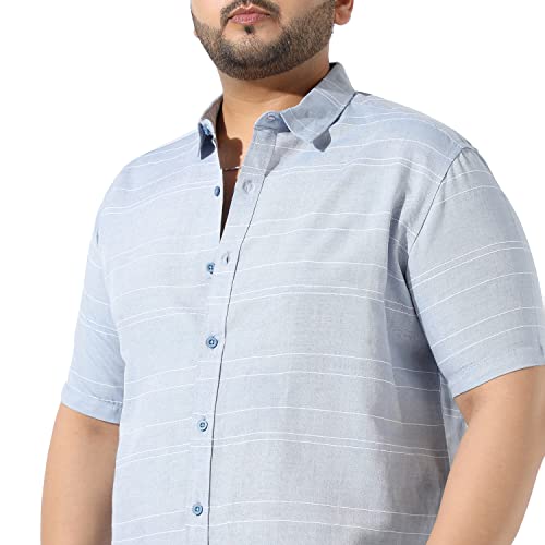 Image of Instafab Plus Men's Button Up Regular Fit Shirt for Casual Wear Modern Clothing Shirt Crafted with Regular Sleeve, Comfort Fit & High-Performance for Everyday Wear