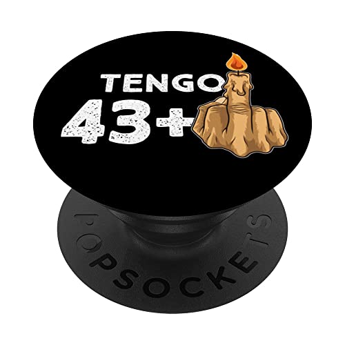 43+1 Dedo Medio Vela De Cumpleaños Para El 44º Cumpleaños PopSockets PopGrip Intercambiable