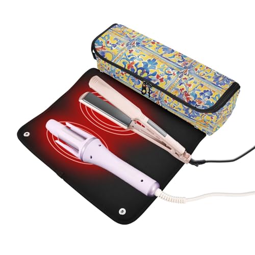 Bolsa viajera para planchas de pelo con tapete resistente miniatura 2