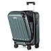 TANTOMI Handgepäck Koffer mit Laptopfach, 20 Zoll Hartschalenkoffer, Leichter ABS-Rollkoffer, Reisekoffer mit 4×360°-Rollen, 3-Stelliges Zahlenschloss (Helles Dunkelgrün, 43L)