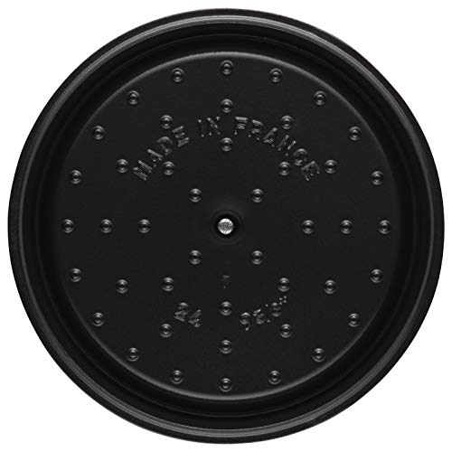 Image of STAUB La Cocotte 6.75L Enamel-Coated Round Cast Iron Cocotte with Nickel Knob Lid - All Cooktops, Made in France, Bordeaux