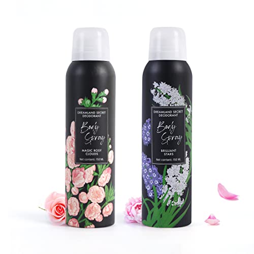 MINISO Body Spray For Women, Body Mist Deo With Floral Long Lasting Smell, Pack of 2(Magic Rosy Clouds&Brilliant Stars)