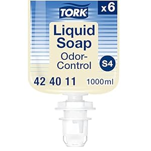 Tork Geurneutraliserende Vloeibare Handzeep S4, Mild voor de Huid, 6 x 1.000 ml, 424011