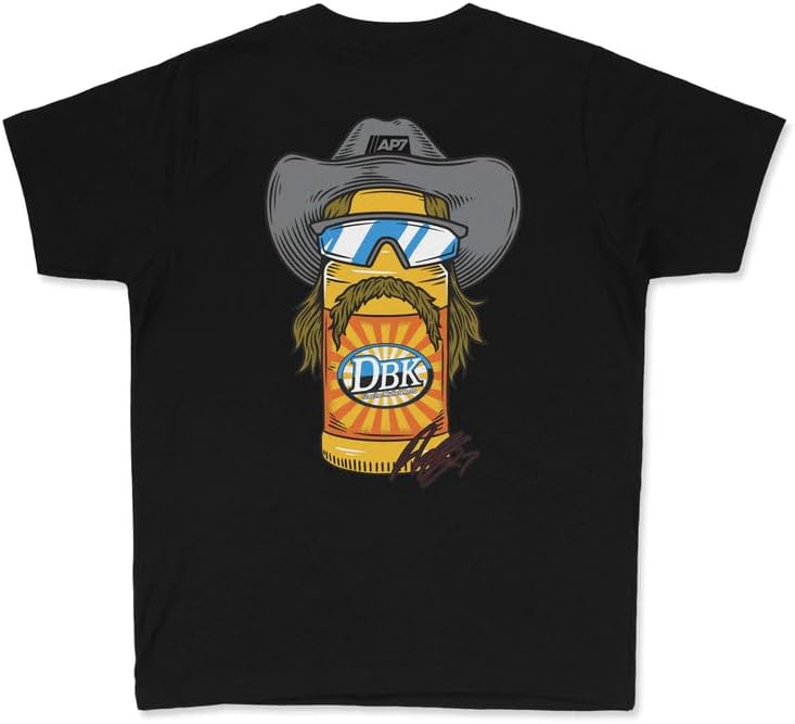 Stache Mullet Moto Youth TEE Black YM