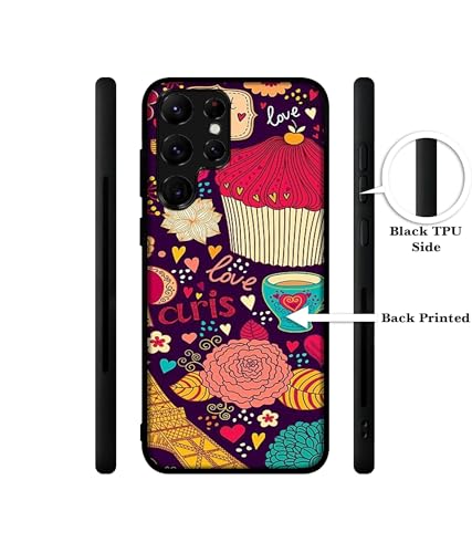 Image of Paris Flower Love Design Premium 2D Printed Metal Back Case Cover for Samsung Galaxy S22 Ultra 5G