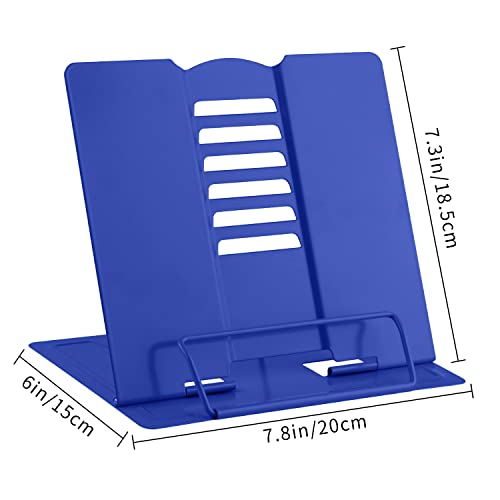 image for MSDADA Desk Book Stand Metal Reading Rest Book Holder Adjustable Cookb