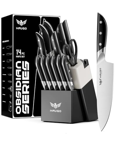 Haugo 14 PCS German Knife Block Set