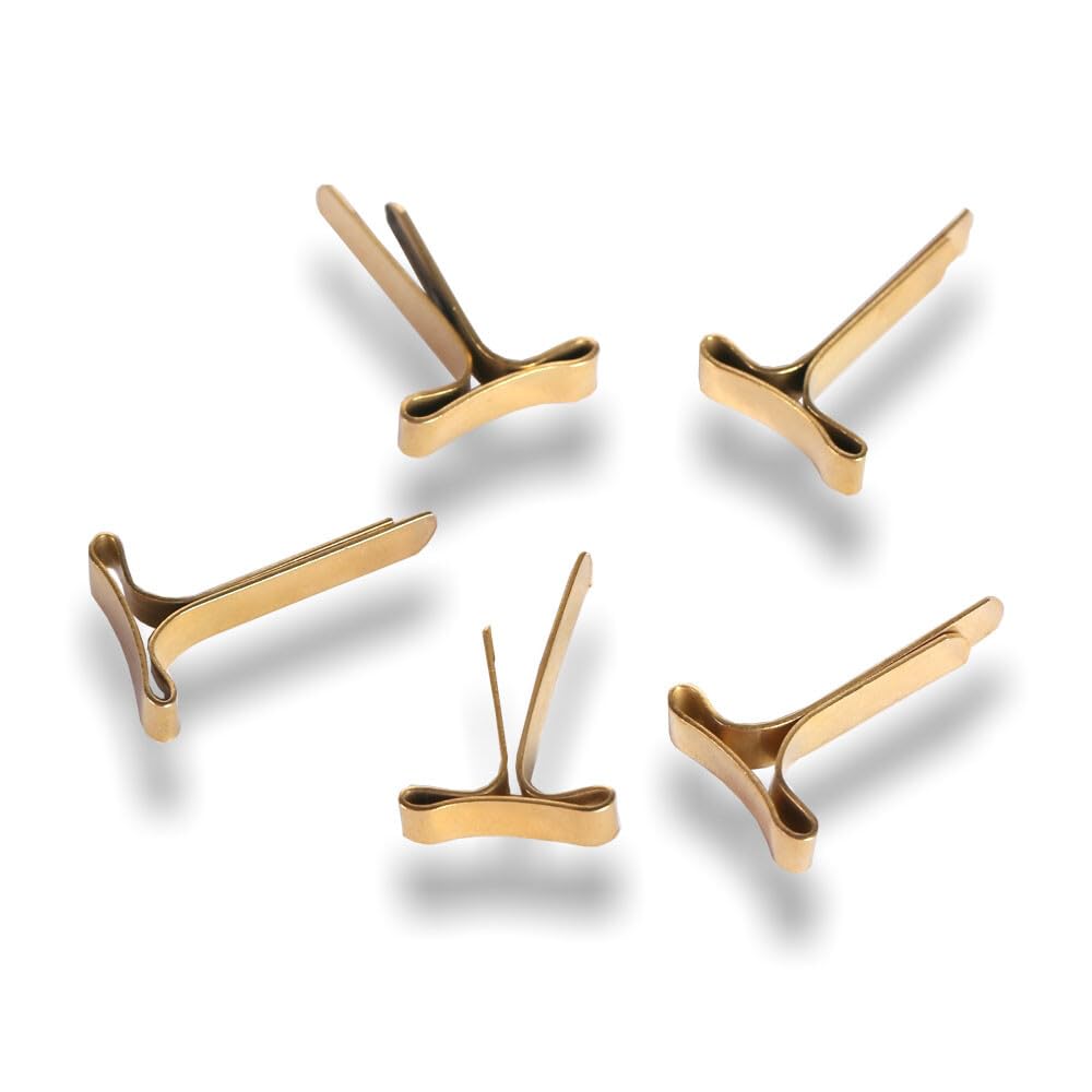 Verschlussklammern für Polsterversandtaschen, Messing, Gold, 16 mm Länge, 1000 Stück