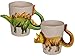 Bada Bing Juego de 2 tazas de dinosaurio 3D, aprox. 250 ml, taza infantil con diseño de T-Rex Triceratops Stegosaurus Raptor regalo 19