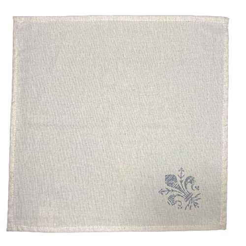 Jogo de Guardanapo Flor de Lis em Linho - 6 Unidades