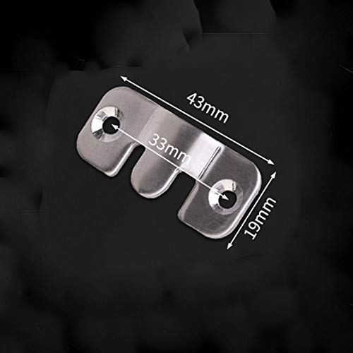 Image of 20 Pcs Flush Mount Bracket Stainless Steel Picture Hanger Interlocking Photo Frame Hanging Hook Z Clip Wall Mount Hardware for Picture Mirror Painting, 43x19mm