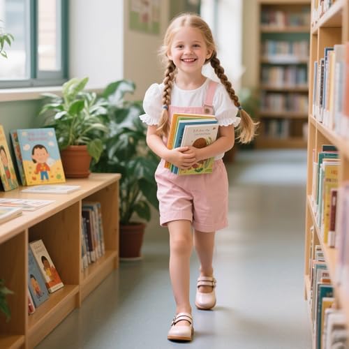 Image of Flaryzone Toddler Girls Mary Jane School Uniform Oxfords Dress Shoes Flats | Wide Round Toe,Cushioned Comfort, Flower Girl shoes for Wedding Party Daily