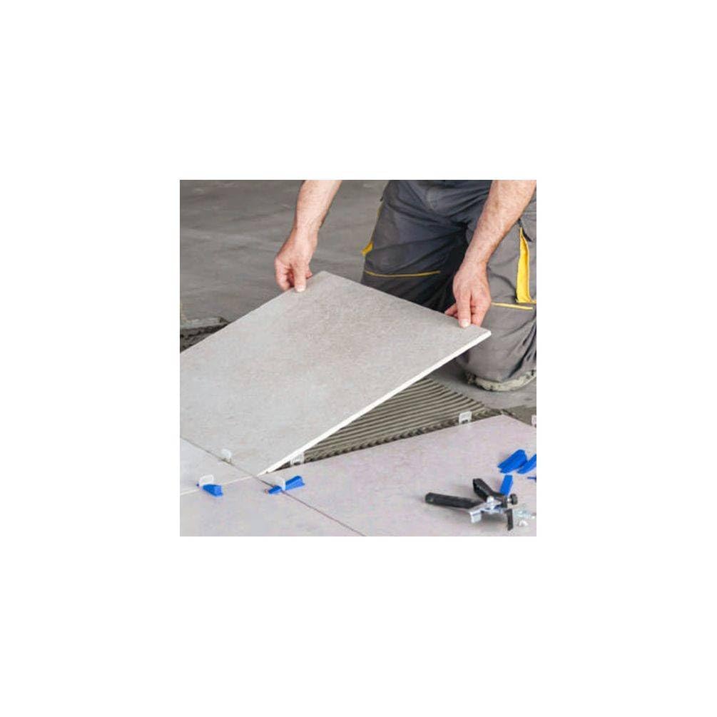 DIAMWOOD - 250 Cales Autonivelantes Pour Carrelage - Largeur 23 mm Longueur 88 mm - Hauteur Réglable 0 à 16 mm - Pose Rapide et Précise des Carreaux