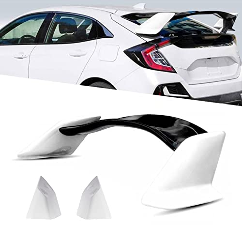 ARCHAIC Spoiler for 2016-2021 Honda Civic Hatchback, Rear Trunk Lid Wing Spoiler FK4 FK7 FK8 | EOS Type-R Style JDM ABS Glossy, White