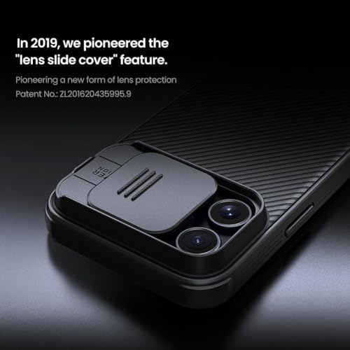 Image of Nillkin Case for Apple iPhone 16 Pro (6.3″ Inch) CamShield Pro Camera Slider Double Layered Protection TPU + PC (Corner Impact Air Bags) Black Color