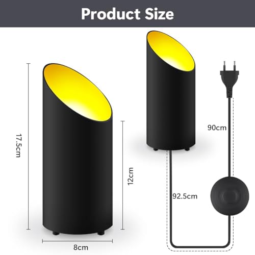 Spot LED Uplight noir avec lumière variable pour éclairage d'ambiance