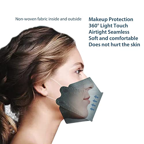 Image of Borje KN95 Face Masks for Adults 50 Pack, 5-Ply Emerald Green Disposable Face Mask Against PM 2.5 Smoke & Dust, Filtration Efficiency 95%