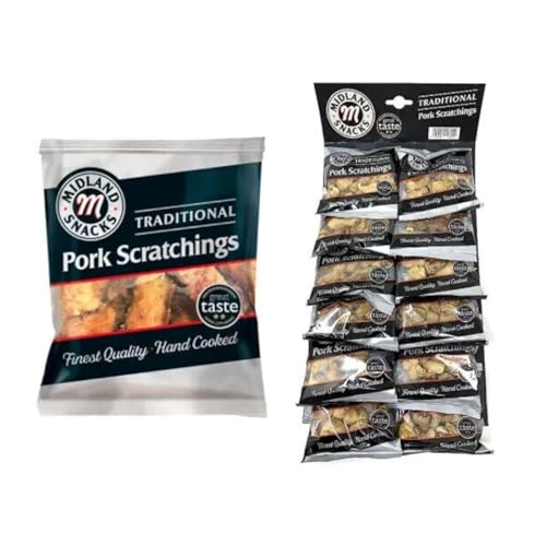 Midland Snacks Traditional Pork Scratchings 40g x Case of 12