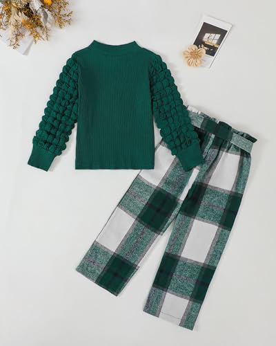 Image of Little Girls Clothes Kids Fall Winter Outfits Pant Set for Girl Age 4-8
