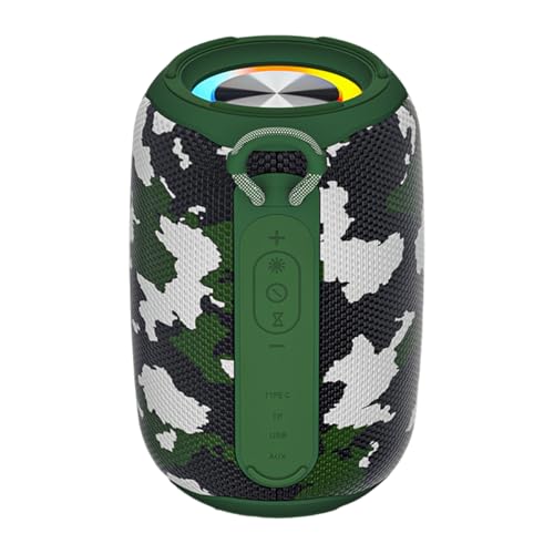 Haut-parleur stéréo sans fil étanche IPX6 longue autonomie 13h avec lumière LED